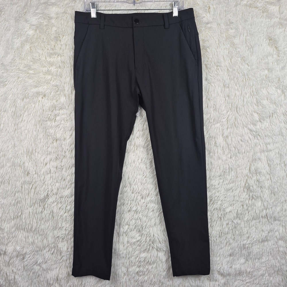 Lululemon Commission Slim-Fit‎ Pant 32 Warpstreme Black Mens 32 Chino Trousers